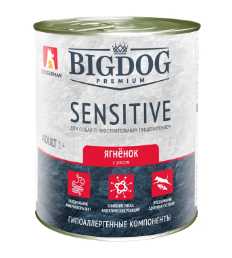 «Зоогурман» Big Dog Premium Sensitive консервы для собак ягненок с рисом