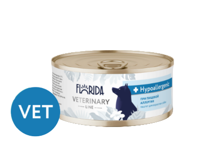 Florida vet Hypoallergenic, консервы для взрослых собак при пищевой аллергии