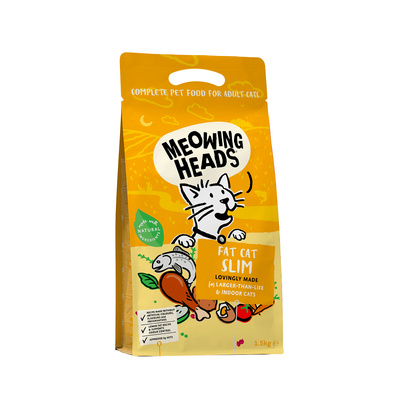 Купить meowing heads сухой корм для кошек с избыточным весом, с курицей и лососем "Худеющий толстячок"