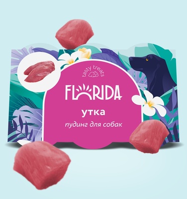 Купить florida лакомство для собак Пудинг для собак с уткой