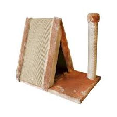 Купить zooexpress комплекс "Шалаш" когтеточка для кошек, мех однотонный, джут