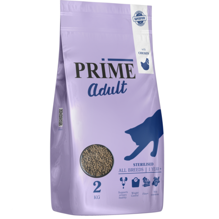 Купить prime sterilized сухой корм для стерилизованных кошек с 12 мес с курицей