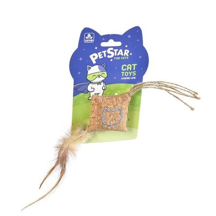 Купить petstar игрушка для кошек ПОДУШЕЧКА с мятой, полиэстер, перья