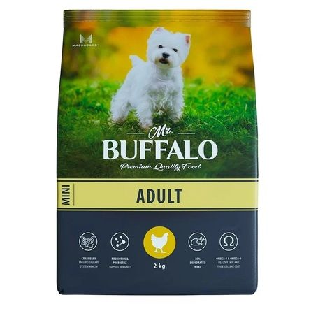 Купить mr.buffalo adult mini сухой корм для взрослых собак мелких пород, курица