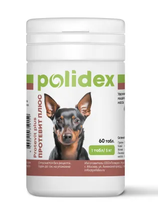 Купить polidex Протевит плюс для взрослых собак всех пород при высоких физических нагрузках