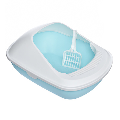 Купить green petcare туалет для кошек пластиковый с ободом, синий