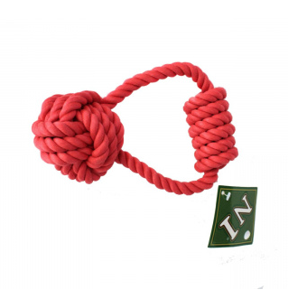 Купить №1 игрушка для собак Грейфер петля с ручкой и узлом, красный 