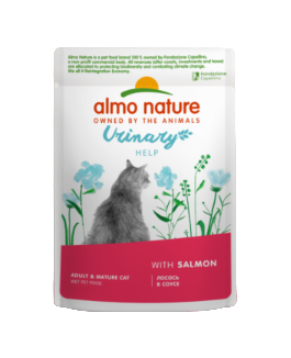 Almo Nature Влажный корм для взрослых кошек для профилактики мочекаменной болезни с лососем в соусе (пауч)