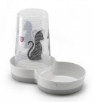 СКИДКА Moderna нескользящая автокормушка 2в1 "влюбленные коты"