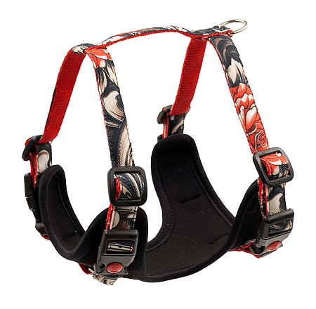 Купить art line шлейка для собак неопрен, капрон с принтом ТАТУ 