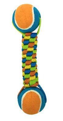 Petpark игрушка для собак Плетенка с двумя теннисными мячами