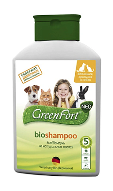 GreenFort Шампунь для кошек, кроликов и собак от эктопаразитов