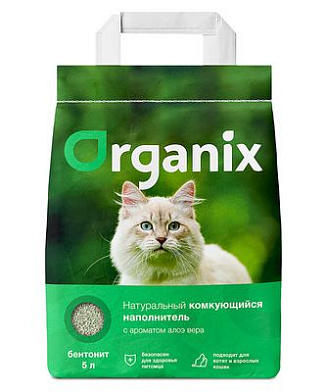 Organix наполнитель для кошек комкующийся с ароматом алоэ вера