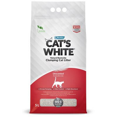 Cat's White наполнитель для кошек комкующийся натуральный без ароматизатора