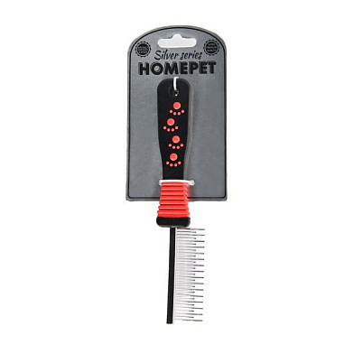 Homepet SILVER SERIES расческа с переменными зубьями металлическая для собаки и кошек 31 зуб 