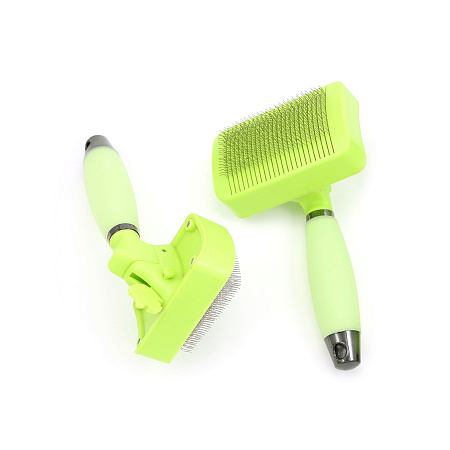 Купить petstar расческа-триммер для собак и кошек с кнопкой для самоочистки с силиконовой ручкой