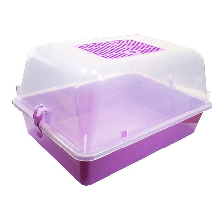 Купить zooexpress террариум с пластиковой дверкой полупрозрачный