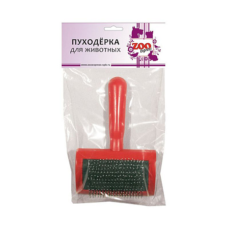 Купить zooexpress пуходерка для собак и кошек пластмассовая большая с каплей