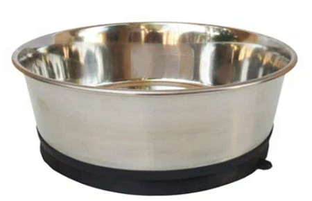 Купить homepet heavy миска металлическая утяжеленная на черной резинке с присоской для собак и кошек