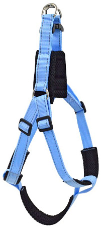 Купить zooexpress fresh line шлейка быстросъемная с сеткой для собак, голубая
