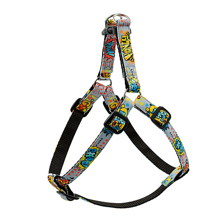 Купить art line Шлейка для собак "Граффити" капрон с принтом быстросъемная