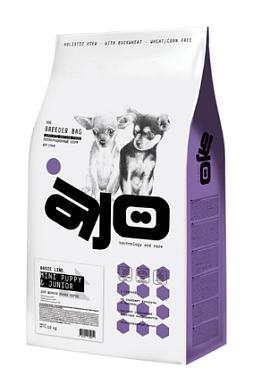 AJO Mini Puppy & Junior Breeder сухой корм для щенков мелких пород с гречкой