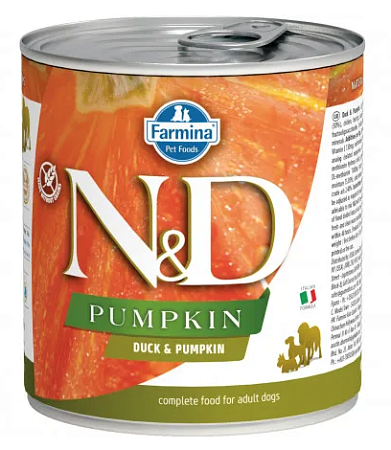Купить farmina n&d pumpkin dog консервы для взрослых собак всех пород с тыквой и уткой