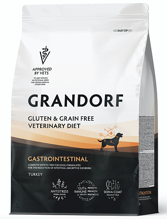 Купить grandorf veterinary diet dog gastrointestinal полнорационный диетический корм для собак при расстройствах пищеварения