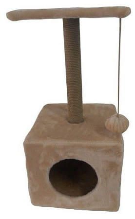 Купить homecat когтеточка домик для кошек с площадкой большой для мейн-кунов бежевый