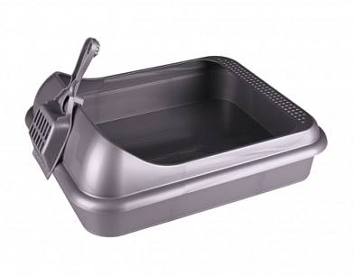 Альта лоток для кошек «Верный друг» с бортом и совком