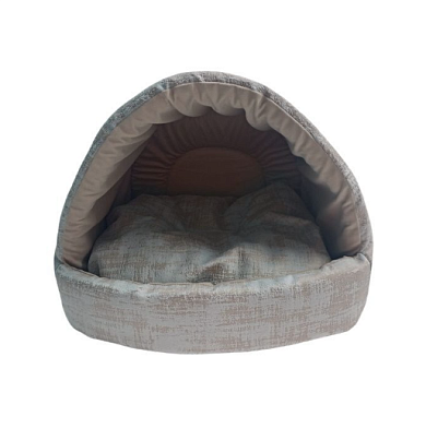 HOMEPET Indigo steel №2 домик эстрада лежанка нежно-голубой с золотом для собак и кошек