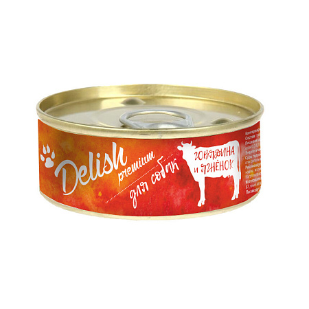 Купить delish premium консервы для собак говядина/ягненок