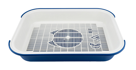 Купить zooexpress туалет для кошек КЭТ малый с сеткой синий