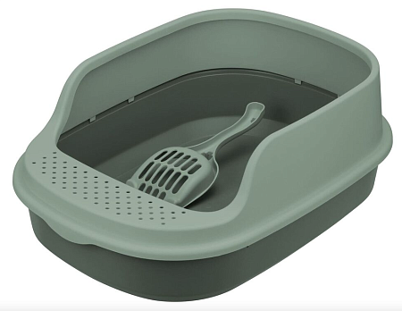 Купить homecat frost touch туалет для кошек с высоким бортом и совком нефритовый