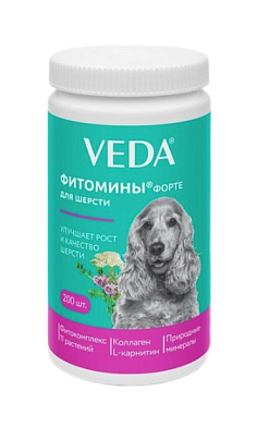 Веда ФИТОМИНЫ ФОРТЕ мультивитаминный комплекс для собак для шерсти