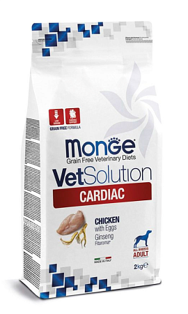 Купить monge vetsolution dog cardiac сухой корм для взрослых собак всех пород при заболеваниях сердца