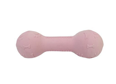 HOMEPET Foam TPR Puppy игрушка для собак гантель с пищалкой розовая