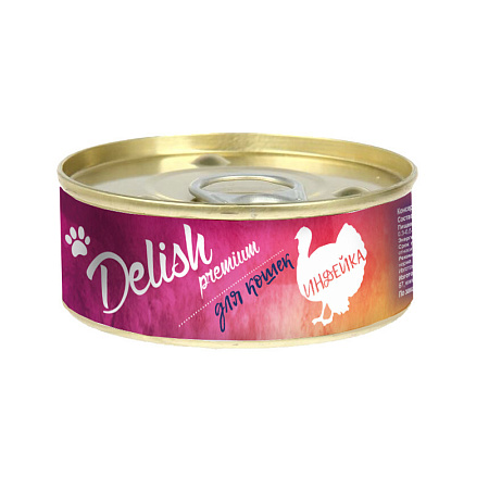 Купить delish premium консервы для кошек индейка