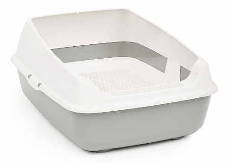 Купить Лоток alta для кошек с высокими бортами и сеткой серый