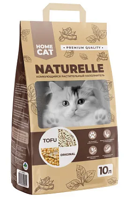 HOMECAT NATURELLE TOFU Original комкующийся растительный наполнитель для кошек
