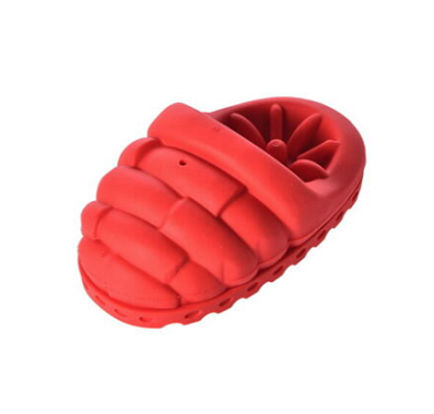 HOMEPET Premium игрушка для собак тапок плавающий с эффектом очистки зубов и отверстиями для лакомств с пищалкой резина