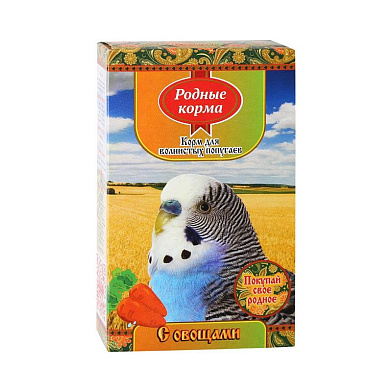 Родные корма Сухой корм для волнистых попугаев с овощами