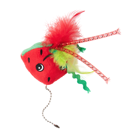 Купить mr.kranch Игрушка для кошек Арбузик плюшевая с кошачьей мятой и перышками