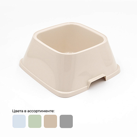 Купить zooexpress миска пластиковая большая квадратная для собак, в ассортименте