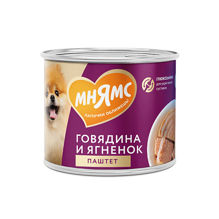 Купить Мнямс консервы для собак "здоровые суставы" (паштет из говядины и ягненка)