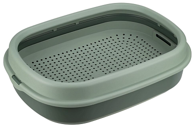 HOMECAT Frost Touch туалет для кошек с низким бортом и сеткой нефритовый