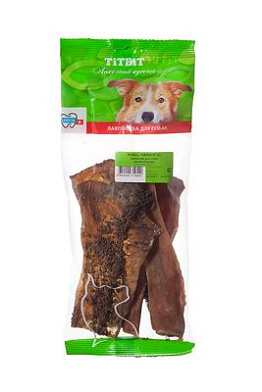 TiTBiT лакомство для собак рубец говяжий xl - мягкая упаковка (19см), 4-5 шт.