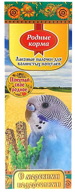 Родные корма лакомство для попугаев Зерновая палочка с морскими водорослями