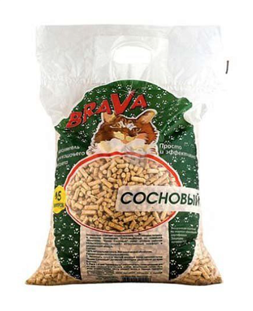 Купить brava Наполнитель впитывающий древесный для кошек сосна