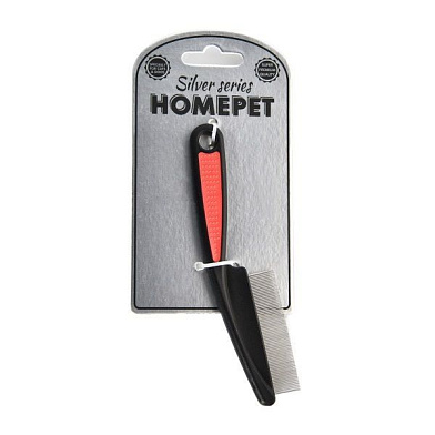 Homepet SILVER SERIES расческа с короткими зубьями пластиковая для собак и кошек 70 зубьев